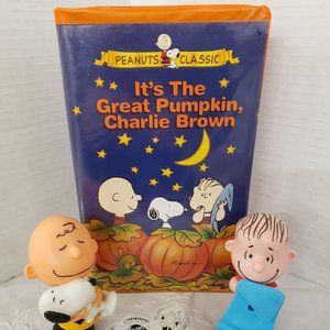 It's the Great Pumpkin Charlie Brown VHS & Toys Vintage Lot